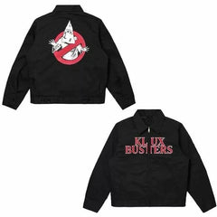 Men's Klux Buster Black Cotton Jeans Full Zipper Bomber Jacket