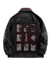 Materials: Denim Slipknot Inspired Heavy Metal Denim Jacket – Unisex Streetwear