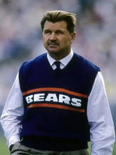 Mike Ditka Chicago Wool Vest – Bears Embroidered Sleeveless Pullover