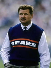 Mike Ditka Chicago Wool Vest – Bears Embroidered Sleeveless Pullover