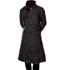 Gray overcoat on a white background