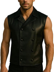 Spider-Man Inspired Noir Costume Black Leather Vest