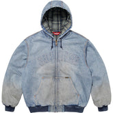 Supreme Reflective Arc Hooded Work Jacket Denim