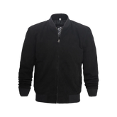 Adamsville Men's Black Suede Bomber Jacket