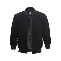 Adamsville Men's Black Suede Bomber Jacket