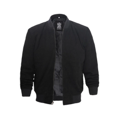 Adamsville Men's Black Suede Bomber Jacket