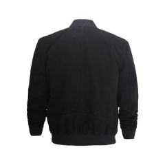 Adamsville Men's Black Suede Bomber Jacket