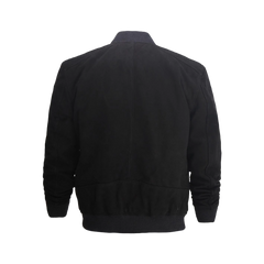Adamsville Men's Black Suede Bomber Jacket