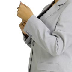 Alina Women's Grey Regular Fit Pant Suit