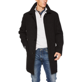 Armando Men's Black 3/4 Length Wool Coat
