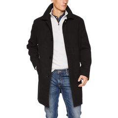 Armando Men's Black 3/4 Length Wool Coat