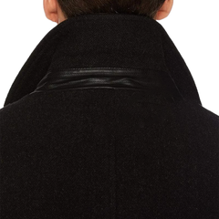 Armando Men's Black 3/4 Length Wool Coat