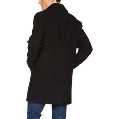 Armando Men's Black 3/4 Length Wool Coat