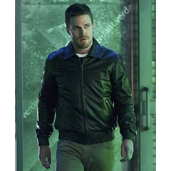 Arrow Oliver Queen Black Bomber Jacket