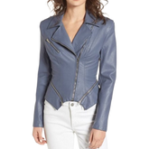 Arrow S07 Felicity Smoak Grey Leather Jacket