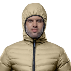 Austin Beige Hooded Puffer Jacket – Lightweight & Insulated