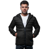 Austin Puffer Jacket Black with Hood