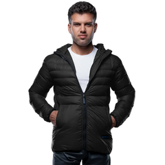Austin Puffer Jacket Black with Hood