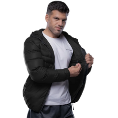 Austin Puffer Jacket Black with Hood