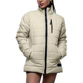 Azaria Womens Cream Insulated Puffer Jacket