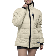 Azaria Womens Cream Insulated Puffer Jacket