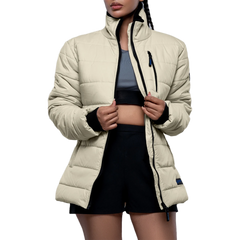 Azaria Womens Cream Insulated Puffer Jacket