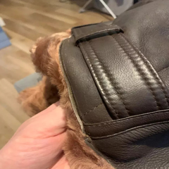 B3 RAF Brown Unisex Bomber Flying Aviator Fur Irvin Real Shearling Leather Jacket