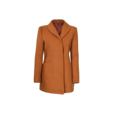 Barbara Women's 3/4 Length Rust Wool Overcoat