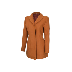 Barbara Women's 3/4 Length Rust Wool Overcoat