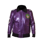 Batman Henchmen Joker Goon Purple Bomber Jacket with Faux Fur Collar