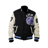 Beverly Hills Cop Axel Foley Detroit Lions Wool - PU Leather Sleeves Jacket