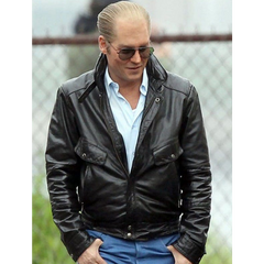 Black Mass Johnny Depp Leather Jacket Black