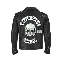 BLS Zakk Wylde Black Label Society Casual Motorcycle Biker Leather Jacket