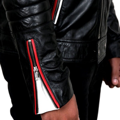 Blue Valentine Ryan Gosling Leather Biker Jacket Black