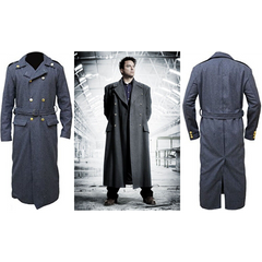 Captain Jack Harness Torchwood Grey Wool Coat