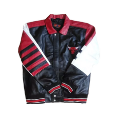 Chicago Bulls NBA Fan Varsity Real Leather Jacket