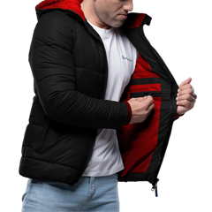 Colby Black Hooded Puffer Jacket for Men - Insulated Winter Jacket