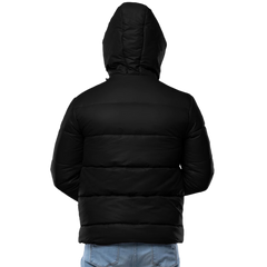 Colby Black Hooded Puffer Jacket for Men - Insulated Winter Jacket