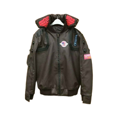 Cyber2077punk Samurai Bomber Leather Jacket