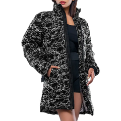 Dalia Women’s Black Duck Down Coat - Insulated Puffer Jacket