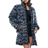 Dalia Women’s Blue Duck Down Coat - Insulated Puffer Jacket