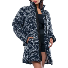 Dalia Women’s Blue Duck Down Coat - Insulated Puffer Jacket