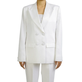 Danielle Women's Double Breasted Regular Fit White Suit
