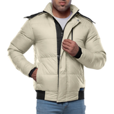 Desmond Cream Puffer Jacket Hooded