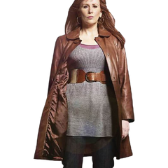 Doctor Who Catherine Tate Double Breasted Leather Coat