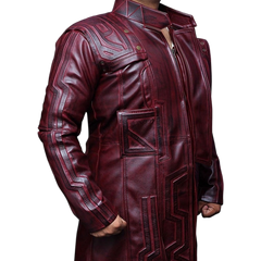 Guardians Of Galaxy 2 Star Lord Chris Pratt Leather Coat