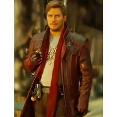 Guardians Of Galaxy 2 Star Lord Chris Pratt Leather Coat