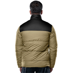 Henry Men's Black and Beige Puffer Jacket - Lightweight Outerwear