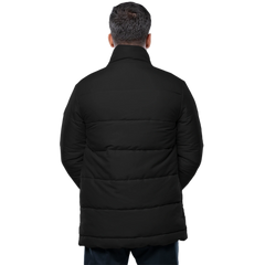Herman Men's Black 3/4 Length Down Puffer Jacket – Winter Insulated Coat