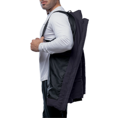 Herman Men's Dark Gray 3/4 Length Puffer Jacket – Winter Insulated Coat